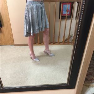 Anthropolgie Dolan silver gray skirt